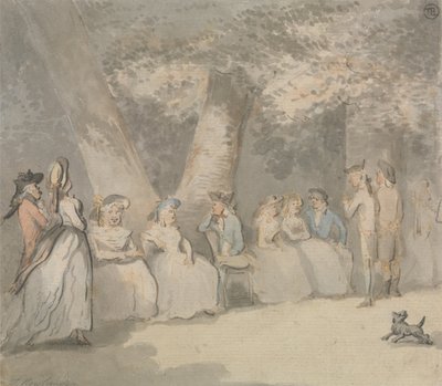 A Park Scene by Thomas Rowlandson